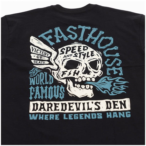 Fasthouse Jekyll Tee in Black, front graphic detail