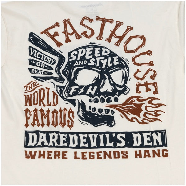 Fasthouse Jekyll Youth Tee in Natural, front graphic detail