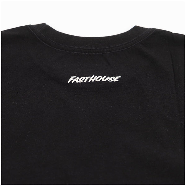 Fasthouse Vault Tee in Black, back graphic detail