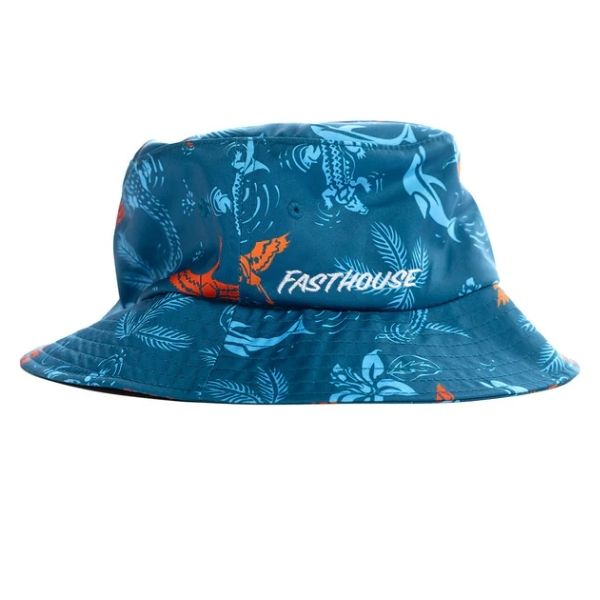 Fasthouse - TB Island Hopper Hawaiian Bucket Hat riding gear in Blue main product view sku 3410030200