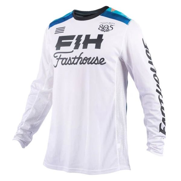 Fasthouse - TB Island Hopper Grindhouse Jersey (Youth) riding jersey in White main product view sku 3631210953