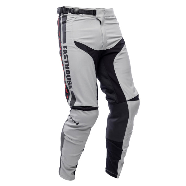 Clean studio shot of Fasthouse - Elrod Storm Pants; showing panel layout, seams, and overall cut; SKU 39323075; Colors: Fog/Black; Sizes: 28-40