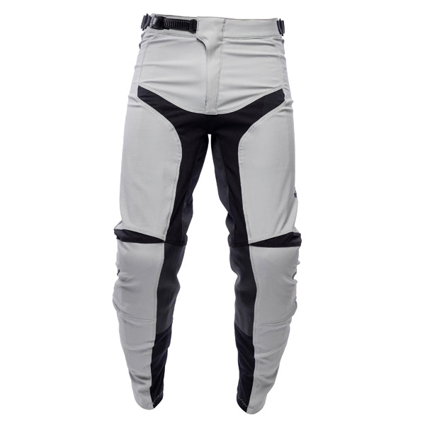 Studio photo on a white background of Fasthouse - Elrod Storm Pants; showing panel layout, seams, and overall cut; SKU 39323075; Colors: Fog/Black