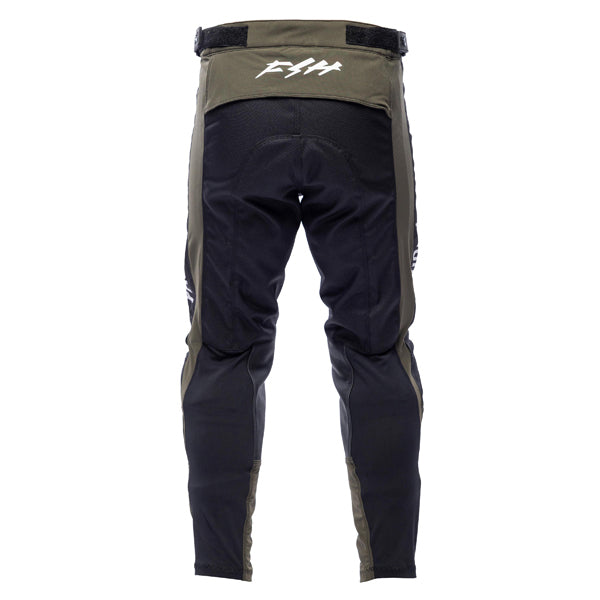 Clean studio shot of Fasthouse - Grindhouse Hudson Pants; showing panel layout, seams, and overall cut; SKU 3932205928; Colors: Black/White, Blue/Red