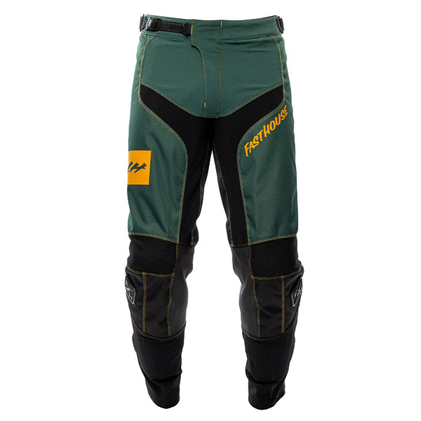 Professional studio photo of Fasthouse - Grindhouse Ramone Pants; showing panel layout, seams, and overall cut; SKU 39322045; Colors: Pine/Black