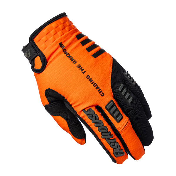 Crisp studio image on a white background of Fasthouse - Off-Road Matox Gloves; showing stitching detail and grip areas; SKU 3930408503; Sizes: XS-2XL