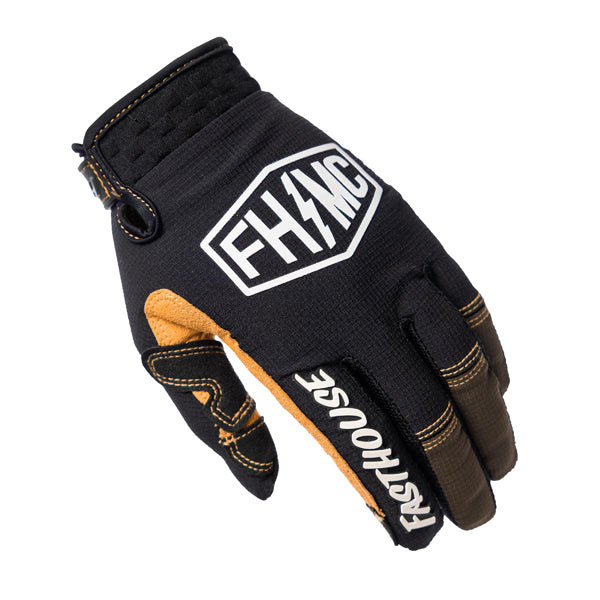 High-resolution studio image of Fasthouse - Sanguaro Bennet Gloves; showing stitching detail and grip areas; SKU 3930800503; Sizes: XS-2XL