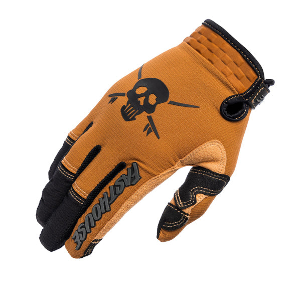 Crisp studio image on a white background of Fasthouse - Sanguaro Bennet Gloves; showing stitching detail and grip areas; SKU 3930800503; Sizes: XS-2XL