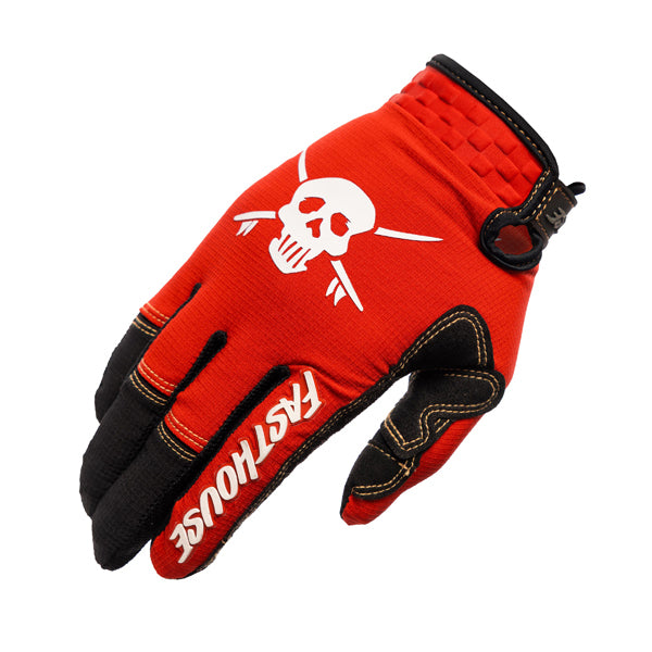 Studio photo on a white background of Fasthouse - Sanguaro Bennet Gloves; showing stitching detail and grip areas; SKU 3930800503; Sizes: XS-2XL
