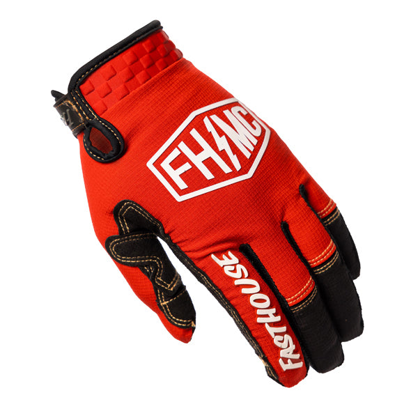 Clean studio shot of Fasthouse - Sanguaro Bennet Gloves; showing stitching detail and grip areas; SKU 3930800503; Colors: Black, Lava Falls, Camel