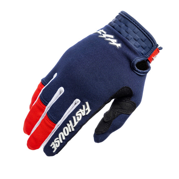 Crisp studio image on a white background of Fasthouse - Speed Style Hudson Gloves; showing stitching detail and grip areas; SKU 3930505903; Sizes: XS-2XL