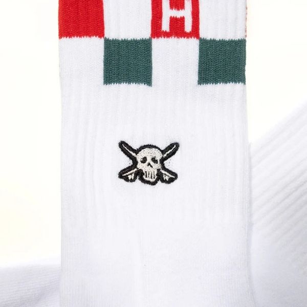 Fasthouse - Riff Crew Socks (Youth) casual socks in White alternate product view 2 sku 3210330950 - alternate view