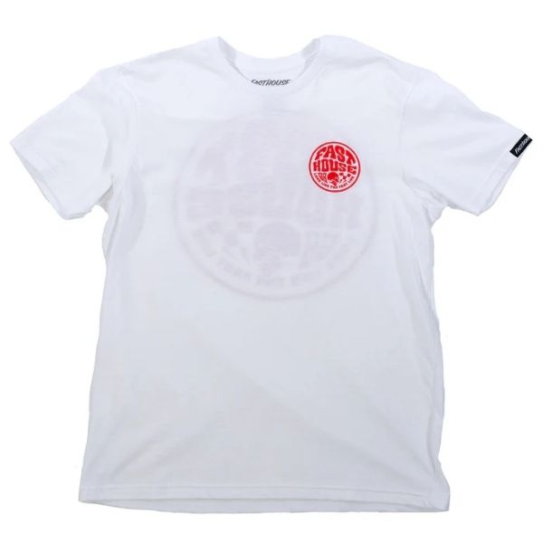 Fasthouse - Waxed Tee casual t-shirt in White alternate product view 4 sku 3211100504