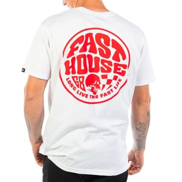 Fasthouse - Waxed Tee casual t-shirt in White alternate product view 6 sku 3211100504