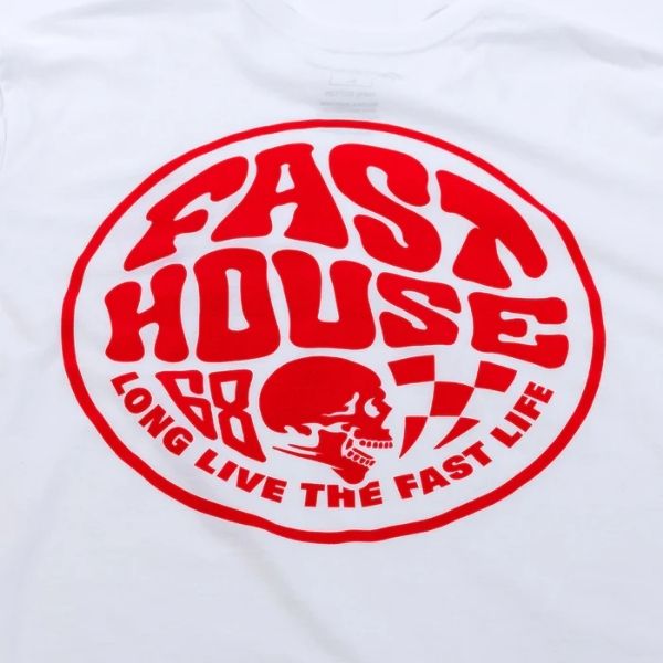 Fasthouse - Waxed Tee casual t-shirt in White alternate product view 7 sku 3211100504