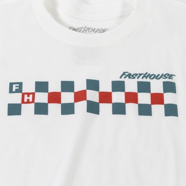Fasthouse - Rift Tee (Youth) casual t-shirt in White alternate product view 2 sku 3211330954 - alternate view