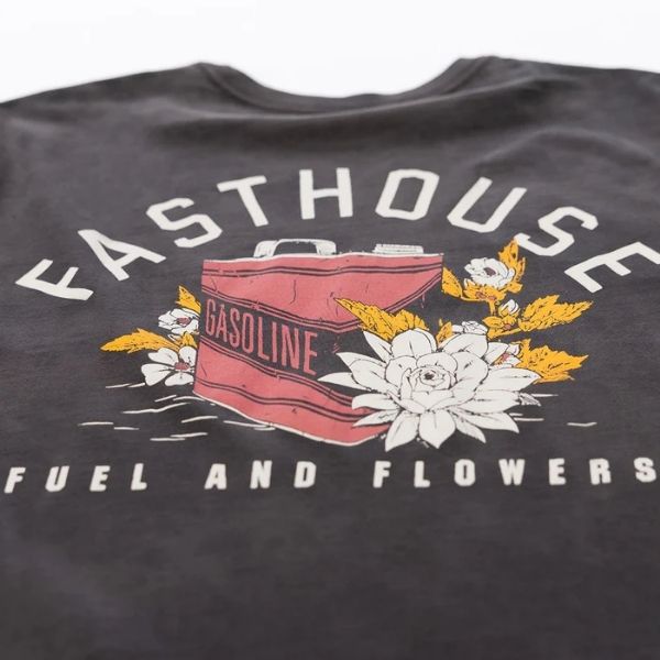 Fasthouse - Fuel & Flower Relaxed Fit Tee (Womens) casual t-shirt in Black alternate product view 6 sku 3211435074