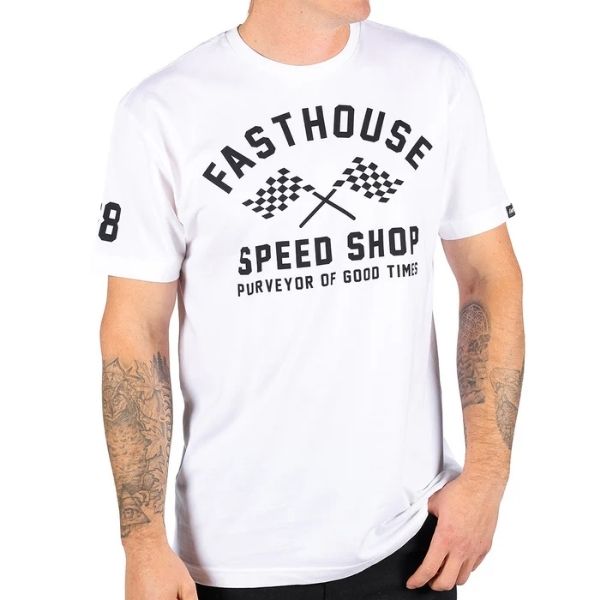 Fasthouse - Crossroad Tee casual t-shirt in White alternate product view 6 sku 3211770504