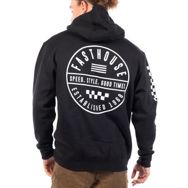 Fasthouse - Statement Hooded Pullover casual hoodie in Black alternate product view 8 sku 3213130704