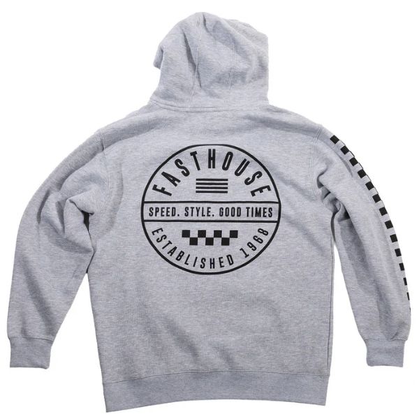 Fasthouse - Statement Hooded Pullover casual hoodie in Gray alternate product view 4 sku 3213130704