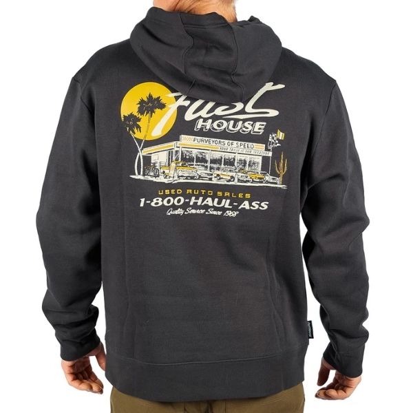 Fasthouse - Sunset Hooded Pullover casual hoodie in Black alternate product view 2 sku 3213200504