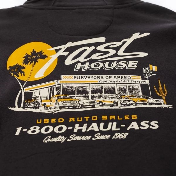 Fasthouse - Sunset Hooded Pullover casual hoodie in Black alternate product view 5 sku 3213200504