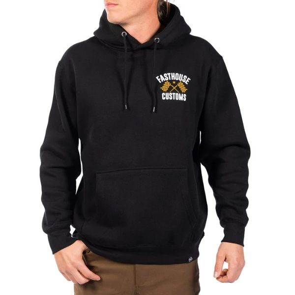 Fasthouse - 68 Trick Hooded Pullover casual hoodie in Black alternate product view 7 sku 3213820304