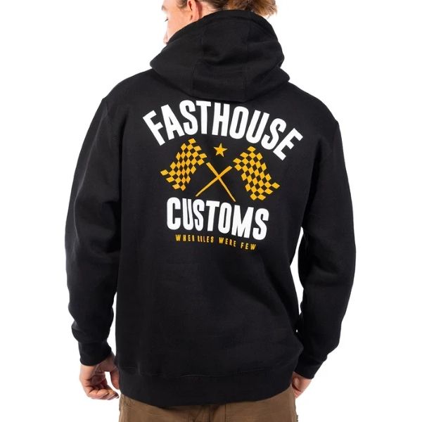 Fasthouse - 68 Trick Hooded Pullover casual hoodie in Black alternate product view 8 sku 3213820304