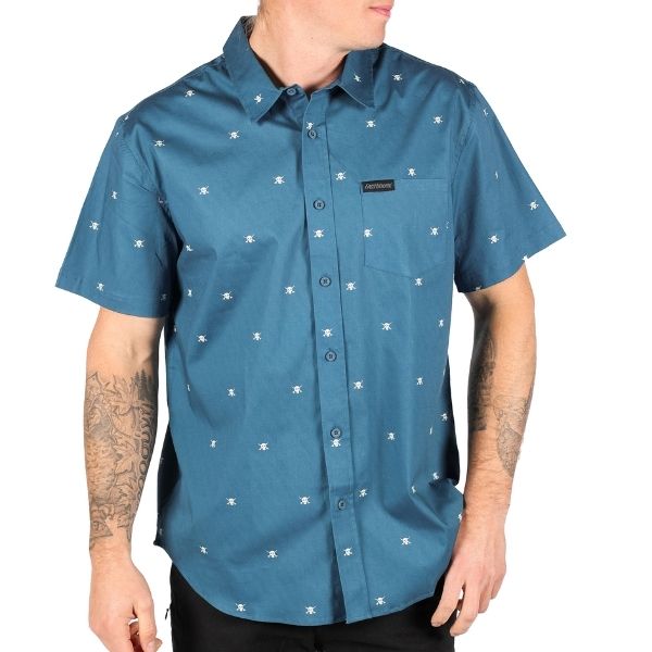 Fasthouse - Jasper Button Up Shirt casual t-shirt in Blue alternate product view 6 sku 3415230904