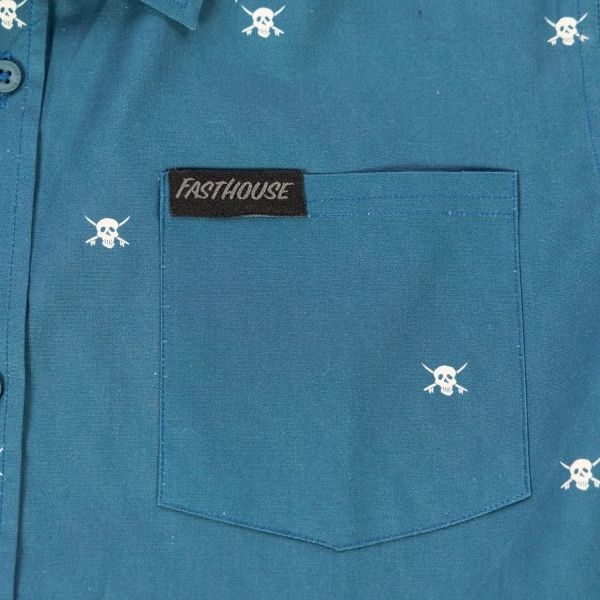 Fasthouse - Jasper Button Up Shirt casual t-shirt in Blue alternate product view 10 sku 3415230904 - alternate view