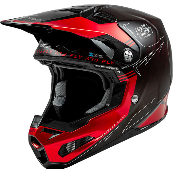 studio product photo of product in Red/Carbon Black for dirt bike, motocross, off road. SKU 73-444M.