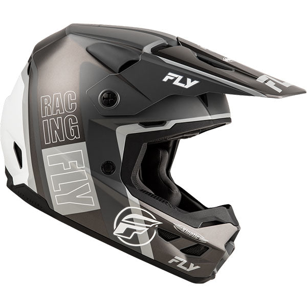 studio product photo of product in Matte Grey/Black/White for dirt bike, motocross, off road. SKU 73-866M.