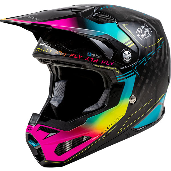 studio product photo of product in Black/Electric Blue/Fuschia for dirt bike, motocross, off road. SKU 73-444S.
