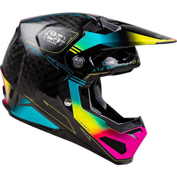 studio product photo of product in Blue Carbon/Silver for dirt bike, motocross, off road. SKU 73-444S.