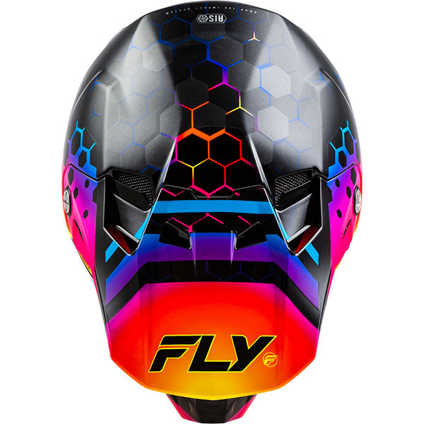 studio product photo of product in Matte Black/Slate/Blue for dirt bike, motocross, off road. SKU 73-433XS.