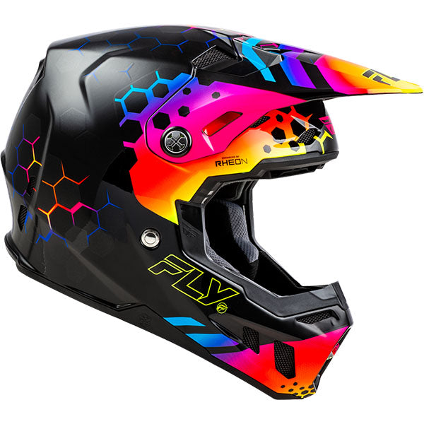 studio product photo of product in Black/Red/Orange for dirt bike, motocross, off road. SKU 73-433XS.