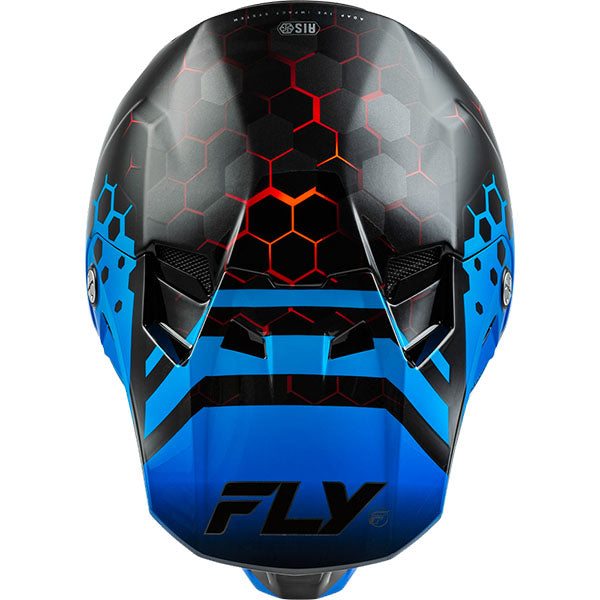 studio product photo of product in Black/Red/Orange for dirt bike, motocross, off road. SKU 73-433S.