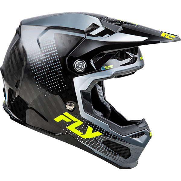 studio product photo of product in Black Carbon/Blue for dirt bike, motocross, off road. SKU 73-446L.