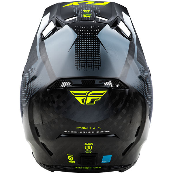 studio product photo of product in Black Carbon/Grey/Hi-Vis for dirt bike, motocross, off road. SKU 73-446L.