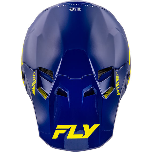 studio product photo of product in Navy/Yellow for dirt bike, motocross, off road. SKU 73-434M.