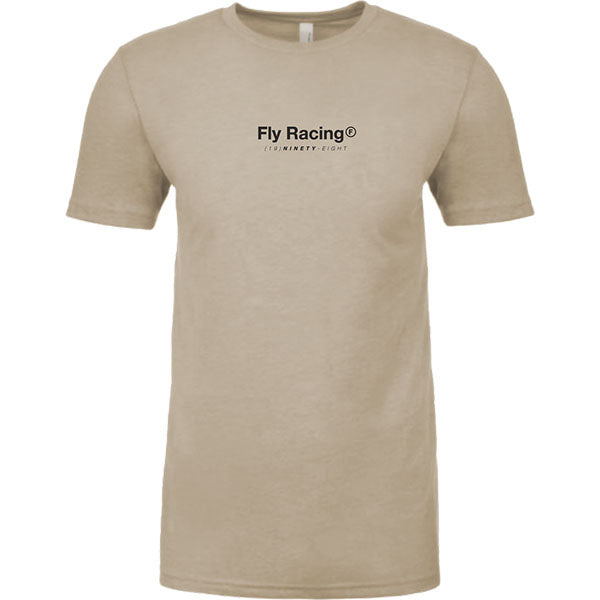 Crisp studio image on a white background of Fly Racing Fly Lost Tee; showing tee fit, printed graphics, and crew neckline; SKU 354-0322S; Sizes: S-2XL