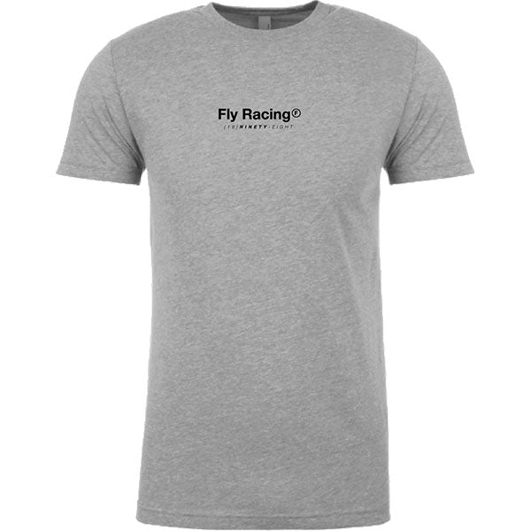 Studio photo on a white background of Fly Racing Fly Lost Tee; showing tee fit, printed graphics, and crew neckline; SKU 354-0322S; Sizes: S-2XL