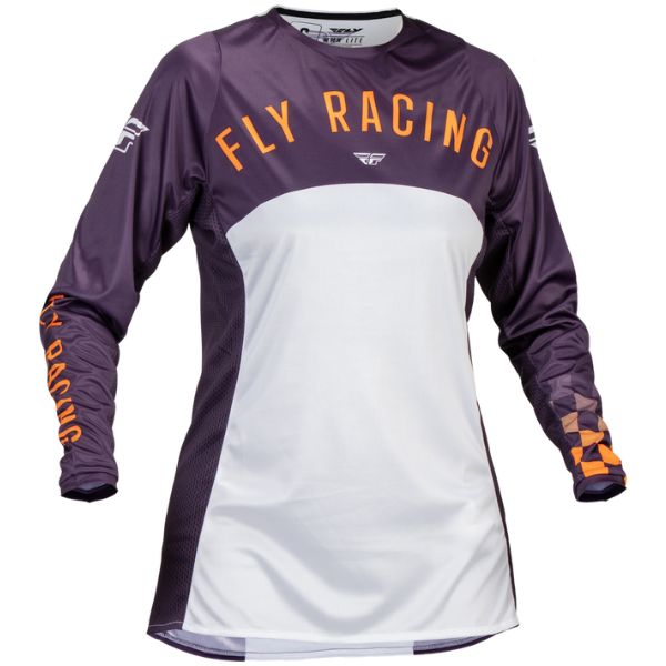377-621 - Fly Racing - Lite Jersey (Womens) - Deep Purple White Neon Coral - front product view