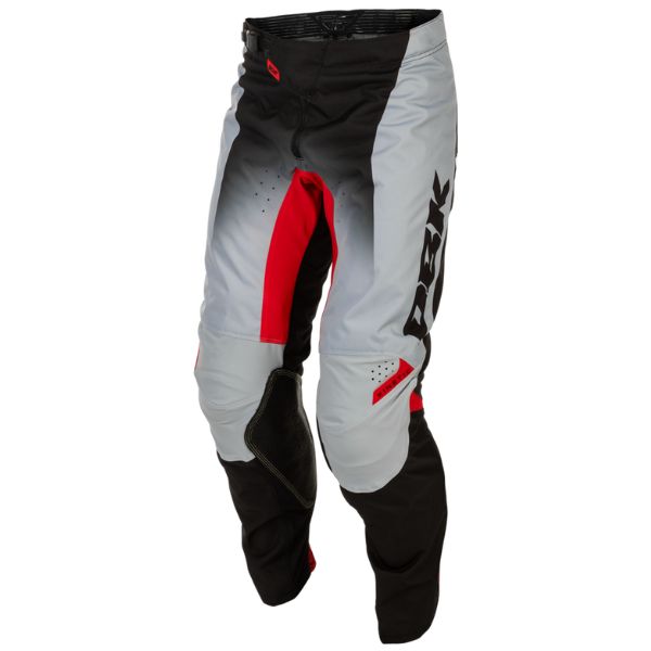 Fly Racing Kinetic DBK Pants side view Colors: Grey/Black/Red SKU:379-530 | Available at BTO Sports.