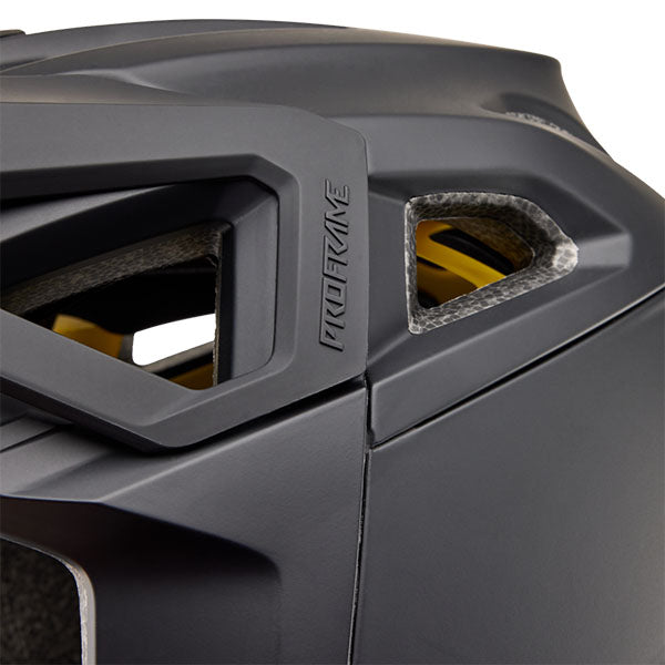 Product image of Fox Racing - Proframe Matte Black Helmet (MTB) SKU:33842-255-S | Sizes: SM, MD, LG | Designed for Mountain Bike, BMX and E-Bike riders | Available at BTO Sports