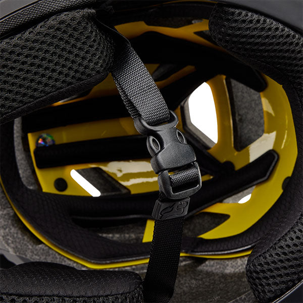 Product image of Fox Racing - Proframe Matte Black Helmet (MTB) SKU:33842-255-S | Sizes: SM, MD, LG | Designed for Mountain Bike, BMX and E-Bike riders | Available at BTO Sports