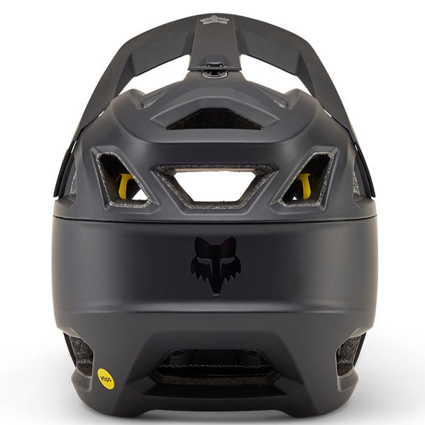 Product image of Fox Racing - Proframe Matte Black Helmet (MTB) SKU:33842-255-S | Sizes: SM, MD, LG | Designed for Mountain Bike, BMX and E-Bike riders | Available at BTO Sports