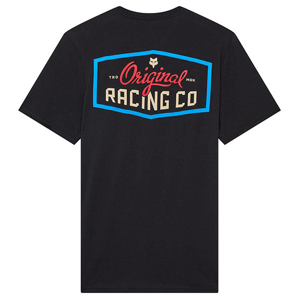 Crisp studio image on a white background of Fox Racing Original Premium Tee; showing tee fit, printed graphics, and crew neckline; SKU 33832-472-S