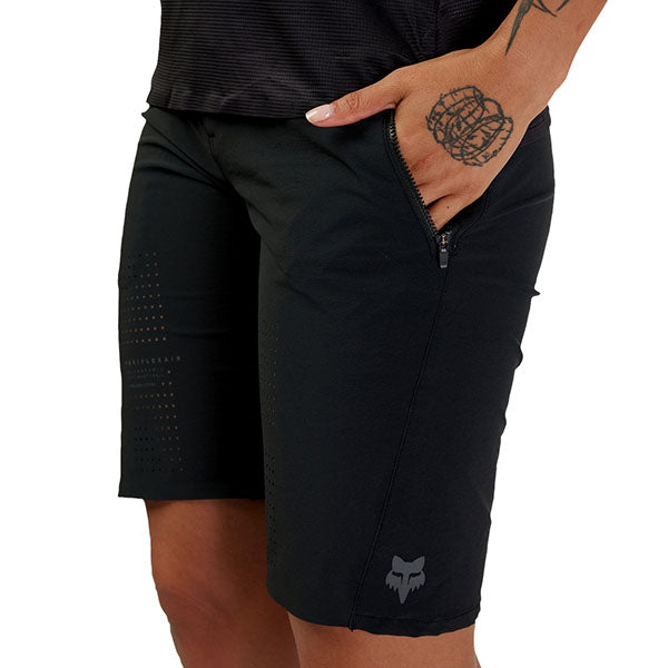 Product image of Fox Racing - Flexair Shorts (MTB) (Womens) SKU:33761-001-XS | Sizes: SM–XL | Designed for Mountain Bike, BMX and E-Bike riders | Available at BTO Sports