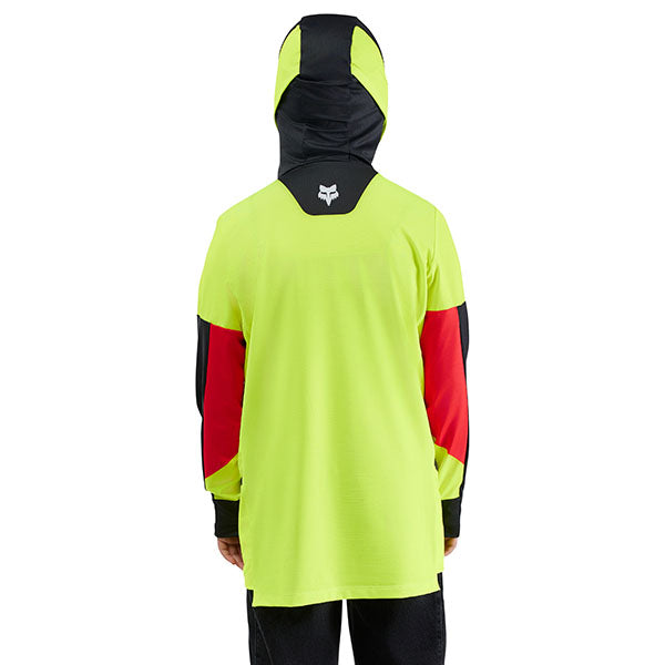Youth rider modeling Black Ranger Drive Jersey (SKU: 33553-130) in off-road setting